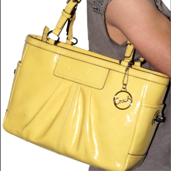 COACH East West Gallery Patent Leather Tote - Picture 3 of 16